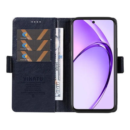 YIKATU YK-007 For Oppo A3x 4G / 5G (India) / A3 4G / 5G / A60 5G / A40 4G / A40M 4G Case Side Buckle PU Leather Phone Cover Litchi Texture
