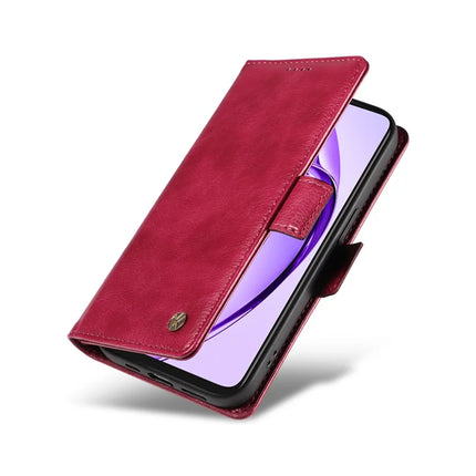 YIKATU YK-007 For Oppo A3x 4G / 5G (India) / A3 4G / 5G / A60 5G / A40 4G / A40M 4G Case Side Buckle PU Leather Phone Cover Litchi Texture