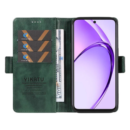 YIKATU YK-007 For Oppo A3x 4G / 5G (India) / A3 4G / 5G / A60 5G / A40 4G / A40M 4G Case Side Buckle PU Leather Phone Cover Litchi Texture