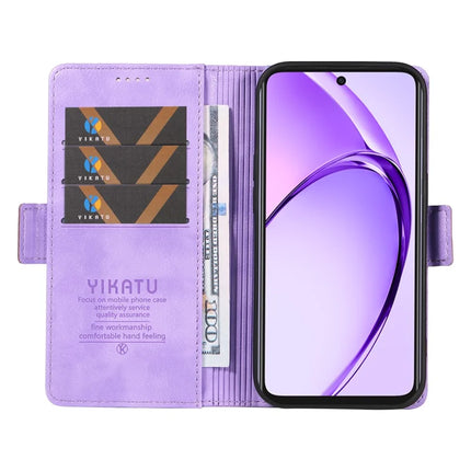 YIKATU YK-007 For Oppo A3x 4G / 5G (India) / A3 4G / 5G / A60 5G / A40 4G / A40M 4G Case Side Buckle PU Leather Phone Cover Litchi Texture