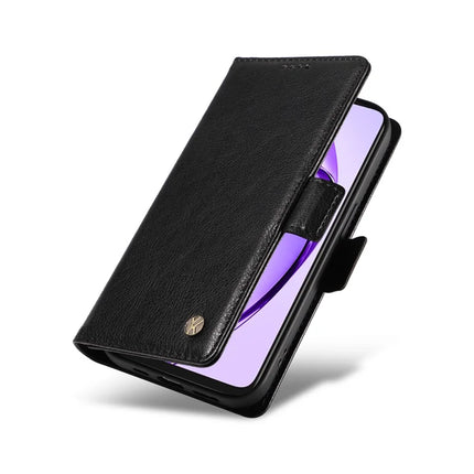 YIKATU YK-007 For Oppo A3x 4G / 5G (India) / A3 4G / 5G / A60 5G / A40 4G / A40M 4G Case Side Buckle PU Leather Phone Cover Litchi Texture