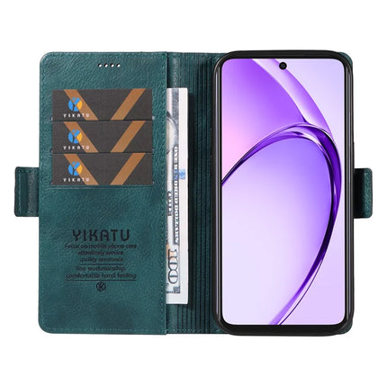 YIKATU YK-007 For Oppo A3x 4G / 5G (India) / A3 4G / 5G / A60 5G / A40 4G / A40M 4G Case Side Buckle PU Leather Phone Cover Litchi Texture