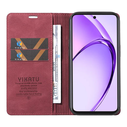 YIKATU YK-004 For Oppo A3x 4G / 5G (India) / A3 4G / 5G / A60 5G / A40 4G / A40M 4G Case Leather Skin-Touch Phone Cover Magnetic Auto-Absorbed