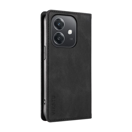 YIKATU YK-004 For Oppo A3x 4G / 5G (India) / A3 4G / 5G / A60 5G / A40 4G / A40M 4G Case Leather Skin-Touch Phone Cover Magnetic Auto-Absorbed