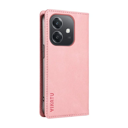 YIKATU YK-004 For Oppo A3x 4G / 5G (India) / A3 4G / 5G / A60 5G / A40 4G / A40M 4G Case Leather Skin-Touch Phone Cover Magnetic Auto-Absorbed
