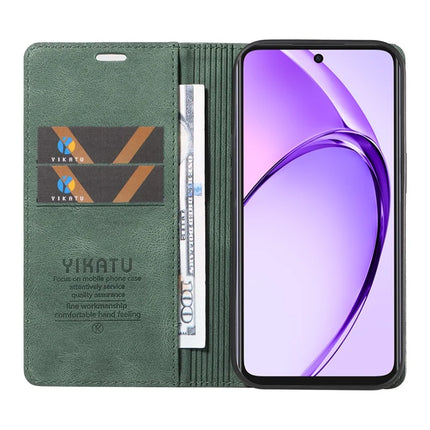 YIKATU YK-004 For Oppo A3x 4G / 5G (India) / A3 4G / 5G / A60 5G / A40 4G / A40M 4G Case Leather Skin-Touch Phone Cover Magnetic Auto-Absorbed