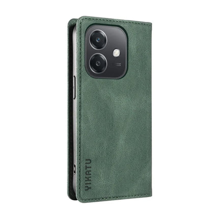 YIKATU YK-004 For Oppo A3x 4G / 5G (India) / A3 4G / 5G / A60 5G / A40 4G / A40M 4G Case Leather Skin-Touch Phone Cover Magnetic Auto-Absorbed