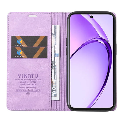 YIKATU YK-004 For Oppo A3x 4G / 5G (India) / A3 4G / 5G / A60 5G / A40 4G / A40M 4G Case Leather Skin-Touch Phone Cover Magnetic Auto-Absorbed
