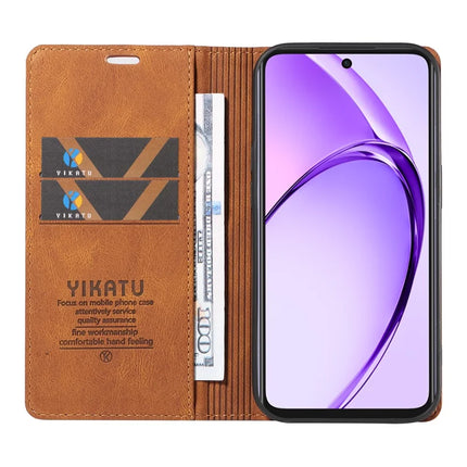 YIKATU YK-004 For Oppo A3x 4G / 5G (India) / A3 4G / 5G / A60 5G / A40 4G / A40M 4G Case Leather Skin-Touch Phone Cover Magnetic Auto-Absorbed