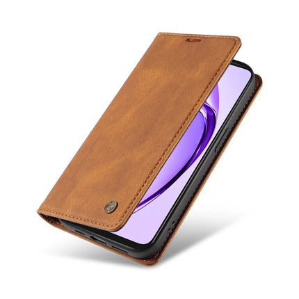 YIKATU YK-004 For Oppo A3x 4G / 5G (India) / A3 4G / 5G / A60 5G / A40 4G / A40M 4G Case Leather Skin-Touch Phone Cover Magnetic Auto-Absorbed
