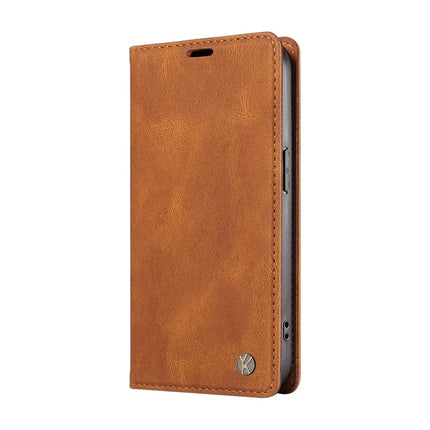 YIKATU YK-004 For Oppo A3x 4G / 5G (India) / A3 4G / 5G / A60 5G / A40 4G / A40M 4G Case Leather Skin-Touch Phone Cover Magnetic Auto-Absorbed