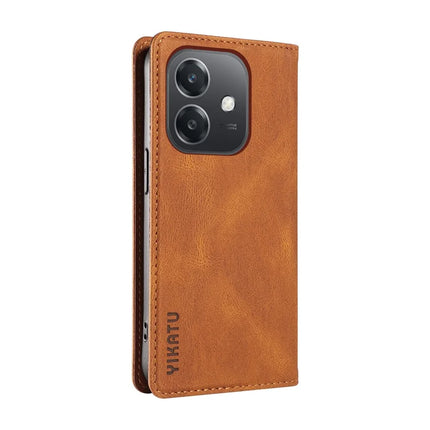 YIKATU YK-004 For Oppo A3x 4G / 5G (India) / A3 4G / 5G / A60 5G / A40 4G / A40M 4G Case Leather Skin-Touch Phone Cover Magnetic Auto-Absorbed