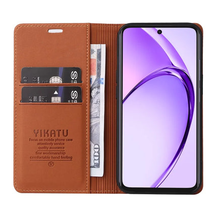 YIKATU YK-001 For Oppo A3x 4G / 5G (India) / A3 4G / 5G / A60 5G / A40 4G / A40M 4G Case Stand Leather Phone Cover Strong Magnetic Closure