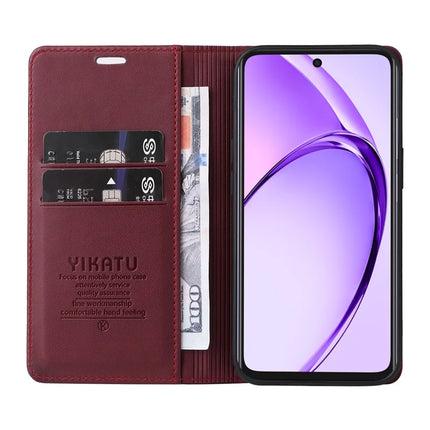 YIKATU YK-001 For Oppo A3x 4G / 5G (India) / A3 4G / 5G / A60 5G / A40 4G / A40M 4G Case Stand Leather Phone Cover Strong Magnetic Closure