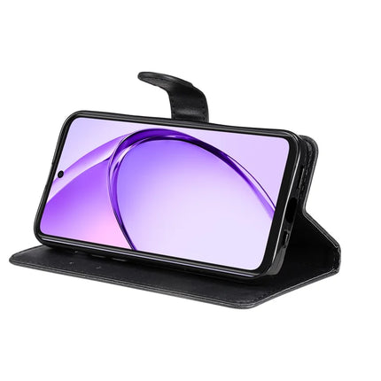 For Oppo A3x 4G / 5G (India) / A3 4G / 5G / A60 5G / A40 4G / A40M 4G Case Solid Color Leather Mobile Cover Wallet Stand with Strap