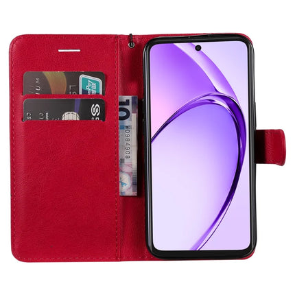 For Oppo A3x 4G / 5G (India) / A3 4G / 5G / A60 5G / A40 4G / A40M 4G Case Solid Color Leather Mobile Cover Wallet Stand with Strap