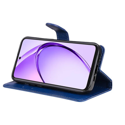 For Oppo A3x 4G / 5G (India) / A3 4G / 5G / A60 5G / A40 4G / A40M 4G Case Solid Color Leather Mobile Cover Wallet Stand with Strap