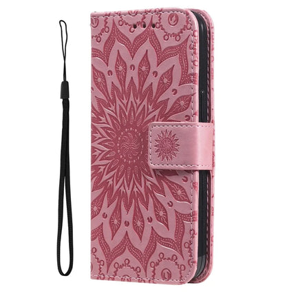 KT Imprinting Flower Series-1 For Oppo A3x 4G / 5G (India) / A3 4G / 5G / A60 5G / A40 4G / A40M 4G Case Sunflower Leather Wallet Phone Cover