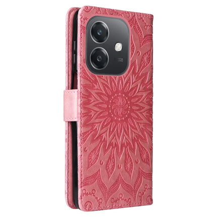 KT Imprinting Flower Series-1 For Oppo A3x 4G / 5G (India) / A3 4G / 5G / A60 5G / A40 4G / A40M 4G Case Sunflower Leather Wallet Phone Cover