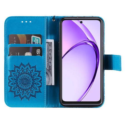 KT Imprinting Flower Series-1 For Oppo A3x 4G / 5G (India) / A3 4G / 5G / A60 5G / A40 4G / A40M 4G Case Sunflower Leather Wallet Phone Cover