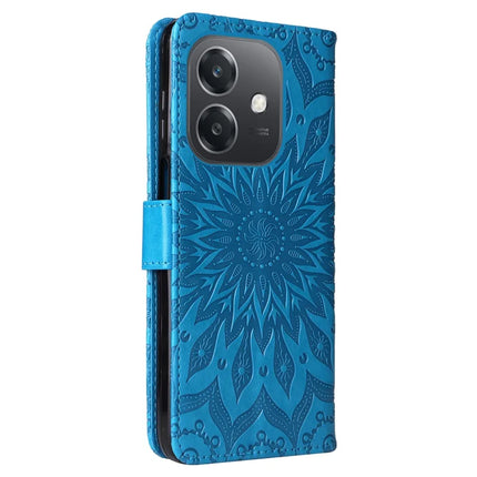 KT Imprinting Flower Series-1 For Oppo A3x 4G / 5G (India) / A3 4G / 5G / A60 5G / A40 4G / A40M 4G Case Sunflower Leather Wallet Phone Cover
