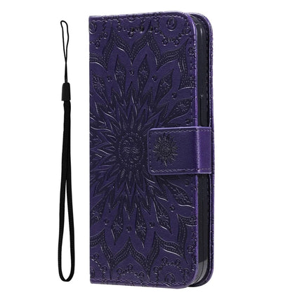 KT Imprinting Flower Series-1 For Oppo A3x 4G / 5G (India) / A3 4G / 5G / A60 5G / A40 4G / A40M 4G Case Sunflower Leather Wallet Phone Cover