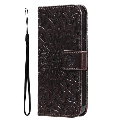 KT Imprinting Flower Series-1 For Oppo A3x 4G / 5G (India) / A3 4G / 5G / A60 5G / A40 4G / A40M 4G Case Sunflower Leather Wallet Phone Cover