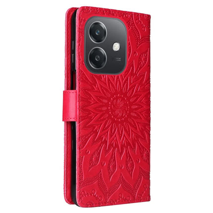 KT Imprinting Flower Series-1 For Oppo A3x 4G / 5G (India) / A3 4G / 5G / A60 5G / A40 4G / A40M 4G Case Sunflower Leather Wallet Phone Cover
