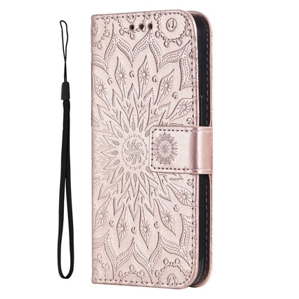 KT Imprinting Flower Series-1 For Oppo A3x 4G / 5G (India) / A3 4G / 5G / A60 5G / A40 4G / A40M 4G Case Sunflower Leather Wallet Phone Cover