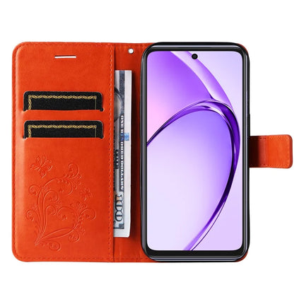 KT Imprinting Flower Series-2 For Oppo A3x 4G / 5G (India) / A3 4G / 5G / A60 5G / A40 4G / A40M 4G Case Butterfly Leather Phone Cover