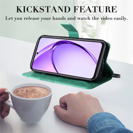 KT Imprinting Flower Series-2 For Oppo A3x 4G / 5G (India) / A3 4G / 5G / A60 5G / A40 4G / A40M 4G Case Butterfly Leather Phone Cover