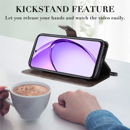KT Imprinting Flower Series-2 For Oppo A3x 4G / 5G (India) / A3 4G / 5G / A60 5G / A40 4G / A40M 4G Case Butterfly Leather Phone Cover
