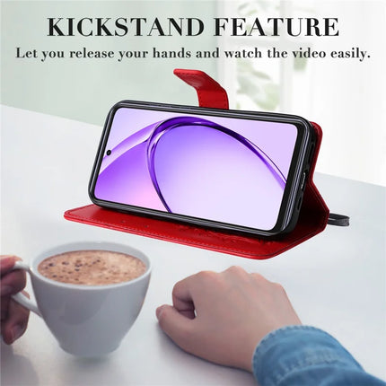 KT Imprinting Flower Series-2 For Oppo A3x 4G / 5G (India) / A3 4G / 5G / A60 5G / A40 4G / A40M 4G Case Butterfly Leather Phone Cover