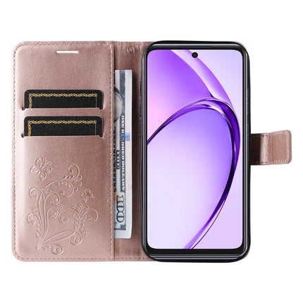 KT Imprinting Flower Series-2 For Oppo A3x 4G / 5G (India) / A3 4G / 5G / A60 5G / A40 4G / A40M 4G Case Butterfly Leather Phone Cover