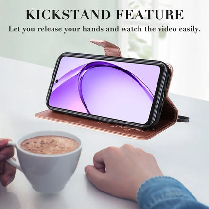 KT Imprinting Flower Series-2 For Oppo A3x 4G / 5G (India) / A3 4G / 5G / A60 5G / A40 4G / A40M 4G Case Butterfly Leather Phone Cover