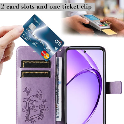 KT Imprinting Flower Series-2 For Oppo A3x 4G / 5G (India) / A3 4G / 5G / A60 5G / A40 4G / A40M 4G Case Butterfly Leather Phone Cover