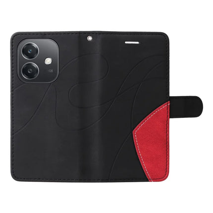 For Oppo A3x 4G / 5G (India) / A3 4G / 5G / A60 5G / A40 4G / A40M 4G Leather Case Wallet Stand Color Splicing Phone Cover