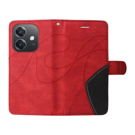 For Oppo A3x 4G / 5G (India) / A3 4G / 5G / A60 5G / A40 4G / A40M 4G Leather Case Wallet Stand Color Splicing Phone Cover
