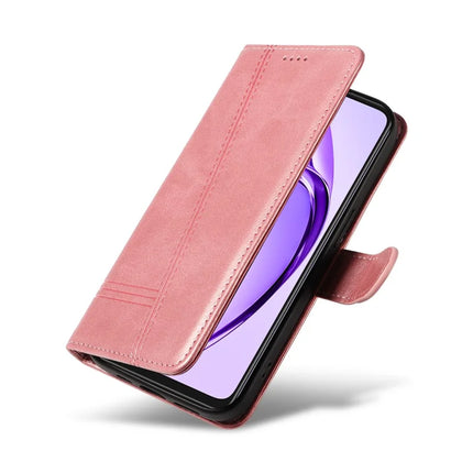 For Oppo A3x 4G / 5G (India) / A3 4G / 5G / A60 5G / A40 4G / A40M 4G Case Flip Wallet T-Shape Lines Leather Phone Cover