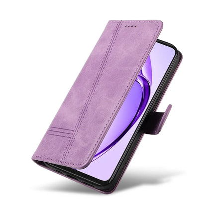 For Oppo A3x 4G / 5G (India) / A3 4G / 5G / A60 5G / A40 4G / A40M 4G Case Flip Wallet T-Shape Lines Leather Phone Cover