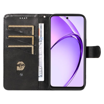 For Oppo A3x 4G / 5G (India) / A3 4G / 5G / A60 5G / A40 4G / A40M 4G Case Flip Wallet T-Shape Lines Leather Phone Cover