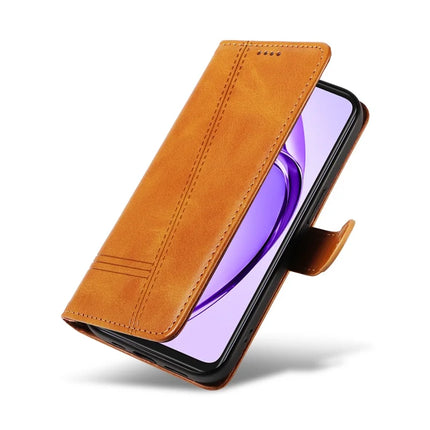 For Oppo A3x 4G / 5G (India) / A3 4G / 5G / A60 5G / A40 4G / A40M 4G Case Flip Wallet T-Shape Lines Leather Phone Cover