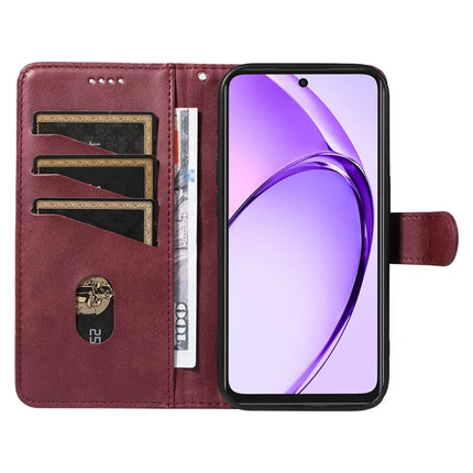 For Oppo A3x 4G / 5G (India) / A3 4G / 5G / A60 5G / A40 4G / A40M 4G Case Flip Wallet T-Shape Lines Leather Phone Cover