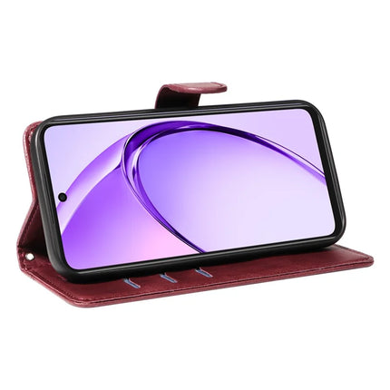 For Oppo A3x 4G / 5G (India) / A3 4G / 5G / A60 5G / A40 4G / A40M 4G Case Flip Wallet T-Shape Lines Leather Phone Cover