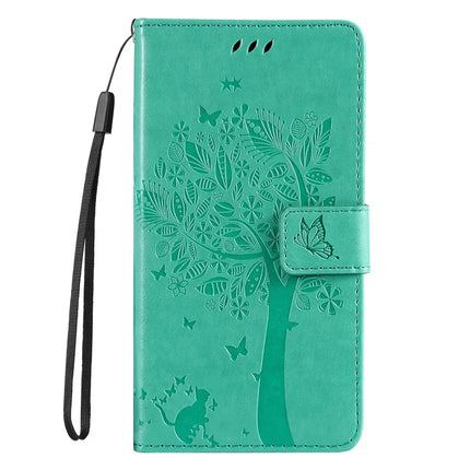 KT Imprinting Flower Series-3 For Oppo A3x 4G / 5G (India) / A3 4G / 5G / A60 5G / A40 4G / A40M 4G Case Cat Tree Pattern Flip Leather Phone Cover