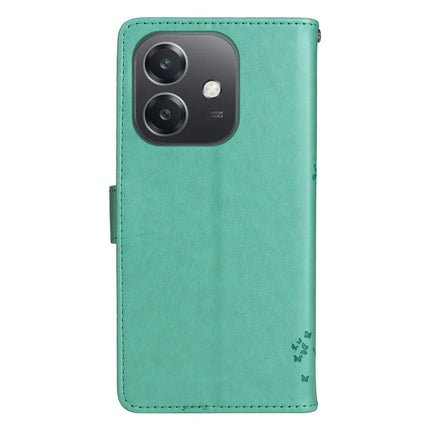 KT Imprinting Flower Series-3 For Oppo A3x 4G / 5G (India) / A3 4G / 5G / A60 5G / A40 4G / A40M 4G Case Cat Tree Pattern Flip Leather Phone Cover