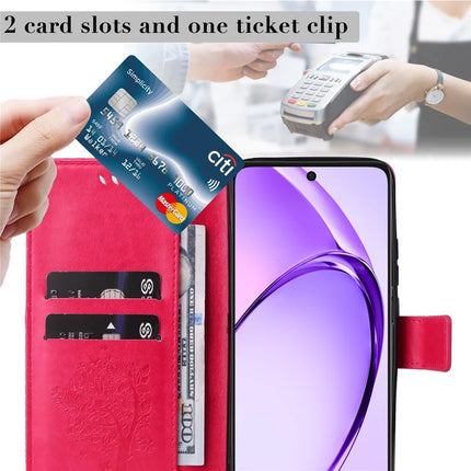KT Imprinting Flower Series-3 For Oppo A3x 4G / 5G (India) / A3 4G / 5G / A60 5G / A40 4G / A40M 4G Case Cat Tree Pattern Flip Leather Phone Cover