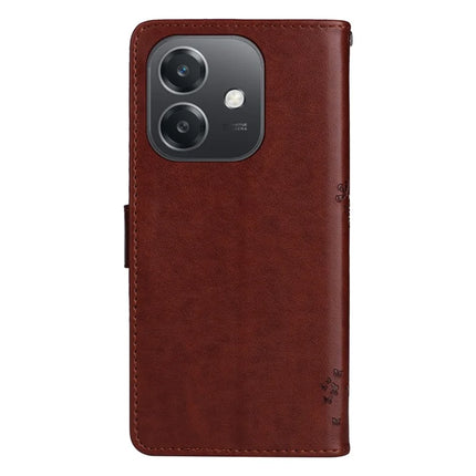 KT Imprinting Flower Series-3 For Oppo A3x 4G / 5G (India) / A3 4G / 5G / A60 5G / A40 4G / A40M 4G Case Cat Tree Pattern Flip Leather Phone Cover