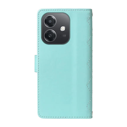 For Oppo A3x 4G / 5G (India) / A3 4G / 5G / A60 5G / A40 4G / A40M 4G Case Wallet Rhombus Leather Phone Cover with Shoulder Strap, Wrist Strap