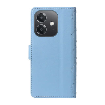 For Oppo A3x 4G / 5G (India) / A3 4G / 5G / A60 5G / A40 4G / A40M 4G Case Wallet Rhombus Leather Phone Cover with Shoulder Strap, Wrist Strap